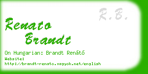 renato brandt business card